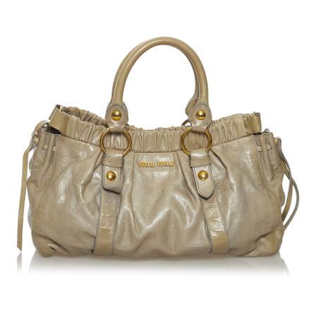 Miu Miu Pre-owned, Pre-owned Handbag Bruin, Dames, Maat:ONE Size