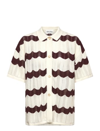 Alana Over D Knitted Shirt White Malina