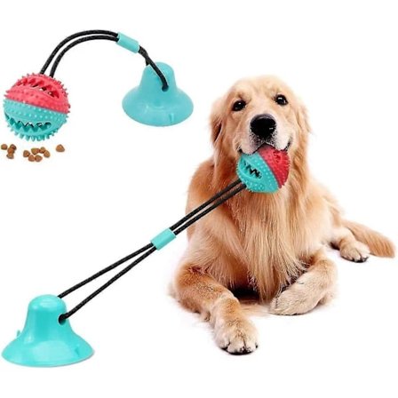Hundelegetøj med sugekop, tyggelegetøj, multifunktionelt molar bidelegetøj til kæledyr, interaktivt molar tyggelegetøj til hunde, molar bidelegetøj 