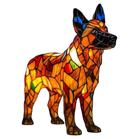 Mini LED bordlampe formet som en hund, kreativ lampe