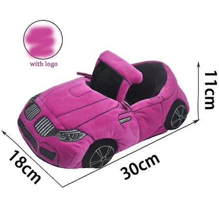 Highland Cow 12 Farger Bil Plysj Topplapper Morsomme Kjøretøyformet Utstoppede Sko Kvinner Menn Jul Innendørs Hus Topplapper