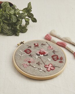 Broderikit Billede Indiske blomster - DMC