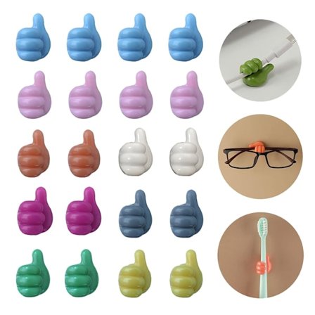 20 stk. selvklæbende vægkrog, selvklæbende kroge til viskestykker