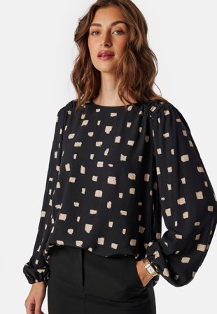 VILA na L/S O-NECK DETAIL TOP O Klær