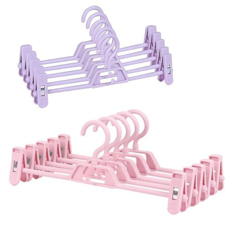 10 Stk Buksebøjler med clips Bøjleclips til plastikbøjler