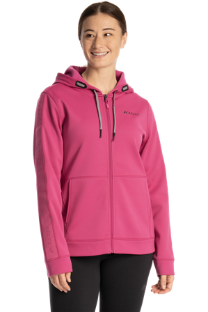 Naisten huppari Klim Aster Park Zip Punainen fuksia S