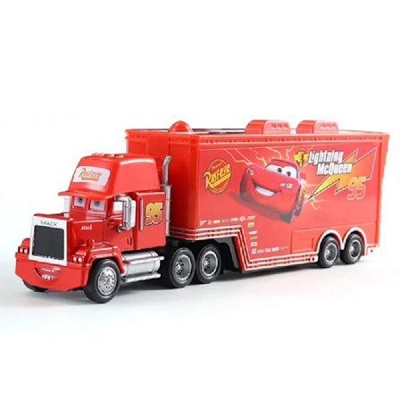 Disney Pixar Cars 2 3 Lastebilleker Lynet McQueen Chick Hicks Onkel Mack Plastlegering Støpt Tilhenger Modell Barnegave