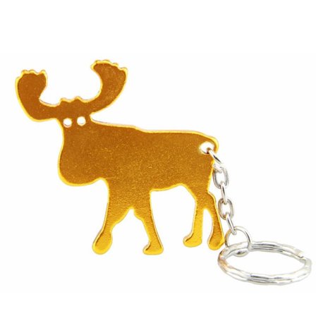 Avaimenperä - Pullonavaaja - Hirvi - Keltainen