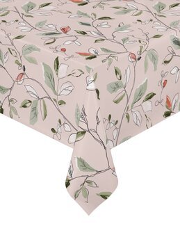 Voksduk løvranker metervare Rosa