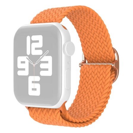 Klockarmband i nylon för Apple Watch (45 mm) - Ljus Orange
