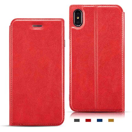 iPhone XS Max - Praktiskt Vintage Plånboksfodral