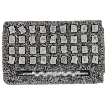 36 stk. alfabetbogstaver og talstempler sæt 6 mm stål punch metal bogstav stansning læderværktøj til DIY læderhåndværk