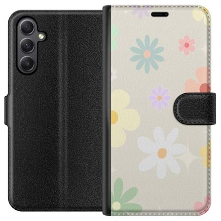 Plånboksfodral till Samsung Galaxy A24 4G med fejdande blommor