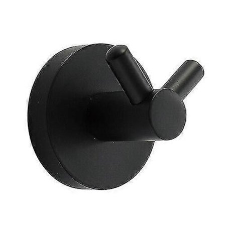 Baderomsutstyrsett Svart Rustfritt Stål Papirholder Hylle Toalettbørstesett Baderomstilbehør HTP