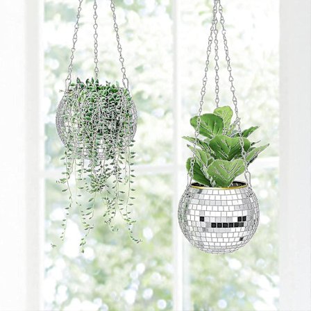 Discokule Planter Speilball Med Krok Og Trestativ For Skrivebord Hengende Discokule Planter Potte