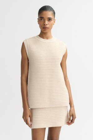 Soft Goat - Vest - Women cashmere sweater - XS - Beige