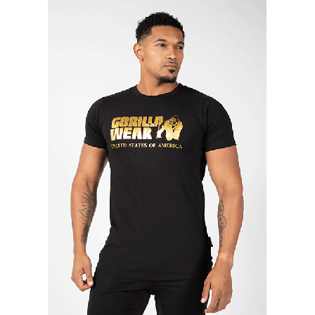 Gorilla Wear Classic T-Shirt, Black/Gold