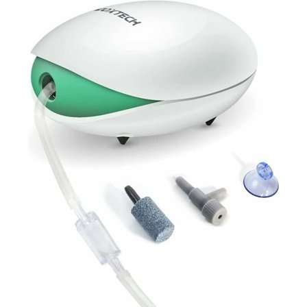 Akvariepump, tyst syrepump med luftslang, bubbelsten, backventil och reglerventil för 1-150 liters akvarium