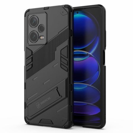 Stødsikker Hybrid Cover med A Moderne Touch til Xiaomi Redmi Note 12 Pro Plus - Sort