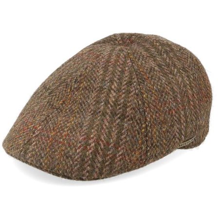 Stetson - Brun flatcap Keps - Texas Harris Tweed Flat Cap @ Hatstore