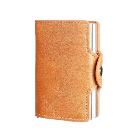 Kreditkort Holder med RFID Blokering, Pop Up Læder Pengeclips Tegnebog til Mænd Kvinder, Dobbelt Kortætui