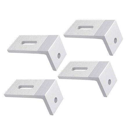 L-formade monteringsfästen i aluminium för solpanel – 4-pack