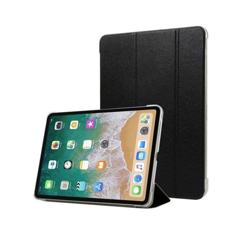 Ipad Pro 11 Tums (2018) Trefaldigt Läderfodral I Läder - Svart