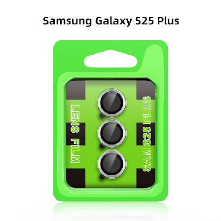 Samsung Galaxy S25 Plus Linsskydd Härdat Glas - Silver