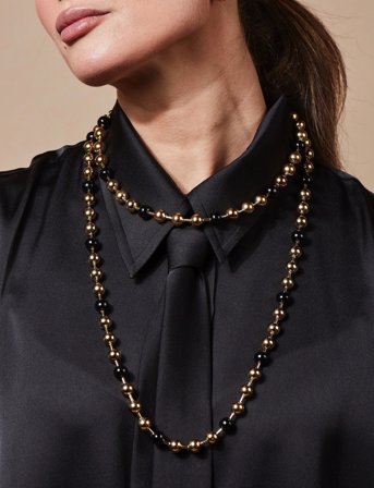 Bud to rose Eclipse Short Necklace Ivory/Gold - Gold - ONE SIZE