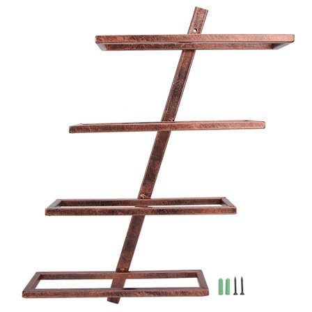 Rustik väggmonterad vinhylla Vinflaskhållare Hylla för hushållsmatsalsskåp4 flaska