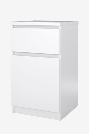 Tvilum - Naia natbord 1 dør + 1 skuffe - Pakke - Hvid - Sengeborde - Fra Homeroom