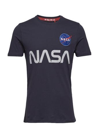 Nasa Reflective T T-shirts Short-sleeved Blå Alpha Industries