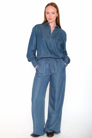 Hést Scarlett Pant Dame - Medium Wash Blue Denim