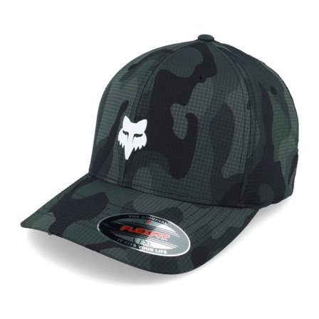 Fox - Camo flexfit Keps - Fox Head Camo Tech Black Camo Flexfit @ Hatstore