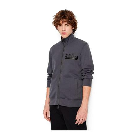 Armani Exchange, ZIP Sweatshirt Grijs, Heren, Maat:S