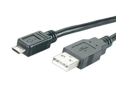 MediaRange USB-Kabel f. Smartphones (USB/MicroUSB)1.2m,black