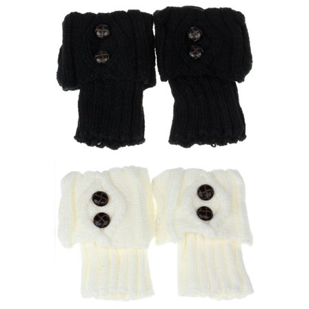 Par Kvinner Vinter Varme Strikkede Støvler Mansjett Sokk Kort Ben Kombinasjon 1 KLB