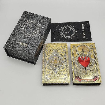 Korkea laatuinen kultafolio Tarot Venäjän Deluxe ennustuskortteja ennustavia lautapelejä Venäjän markkinoille