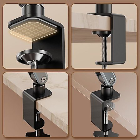 Metallplatta för surfplatta och telefonhållare 360° Teleskopisk lyftbar skrivbordsstativ (som visas)