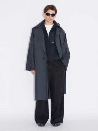 Holzweiler - Luus Hooded Coat - Black - Mens - L/XL