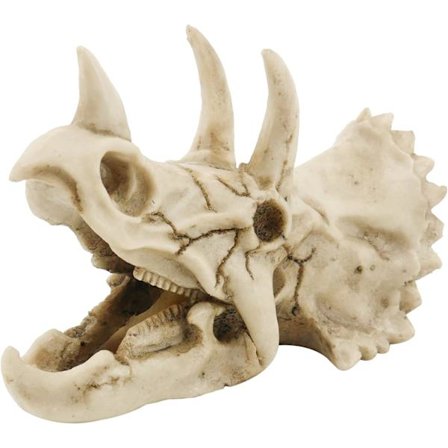 Harpiks Dinosaur Triceratops Dinosaur Skull Akvarium Fisk Tank Dekorasjoner Hule Landskap for Slange, Fisk, Reker