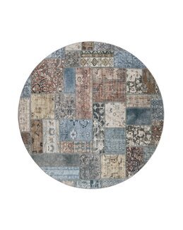 Matta Tarfaya patch rund Multi - 240 cm ø - KM Carpets