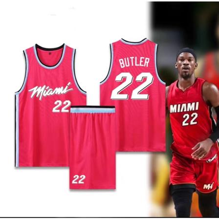 Basketballdrakter Sportsklær Jimmy Butler Miami Heat nr. 22 Basketballdrakter Voksne Barn Fotballdrakter