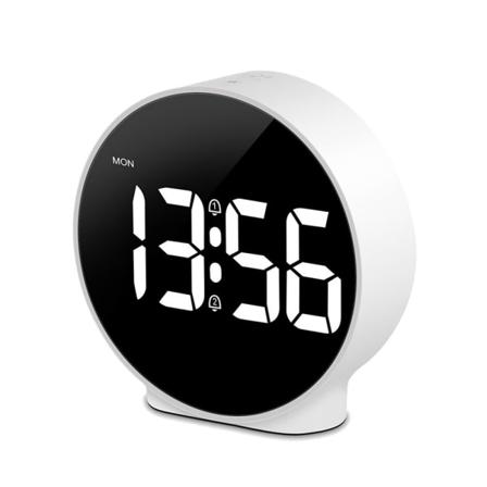 Pöytämatka elektroninen kello Digitaalinen hälytin LED VALKOINEN VALKOINEN White White Sheel A-White Sheel A
